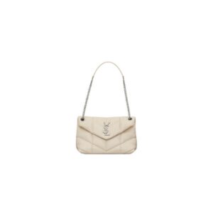 PUFFER SMALL CHAIN BAG IN QUILTED LAMBSKIN