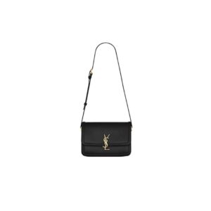 SOLFERINO MEDIUM SATCHEL IN BOX SAINT LAURENT LEATHER