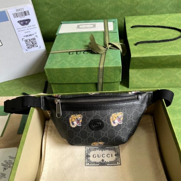 GG belt bag with tiger print - 图片 2