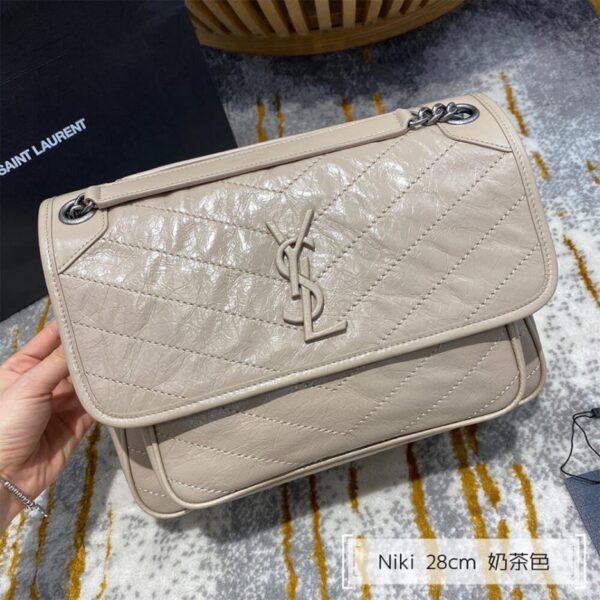 SAINT LAURENT NIKI MEDIUM IN CRINKLED VINTAGE LEATHER - 图片 2