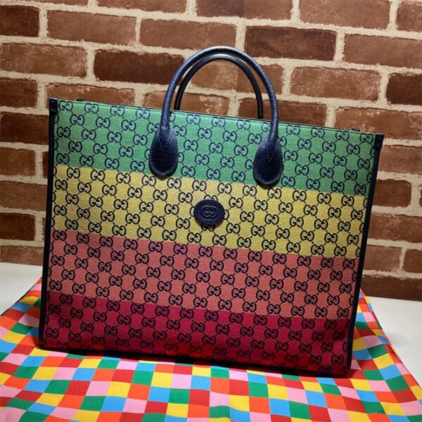 GG Multicolour large tote bag - 图片 2