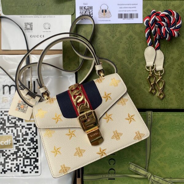 GG Sylvie Bee Star mini leather bag - 图片 2