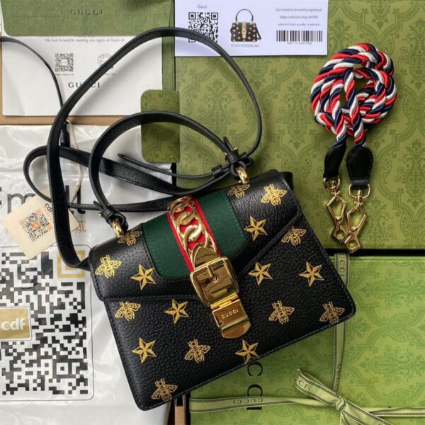 GG Sylvie Bee Star mini leather bag - 图片 2