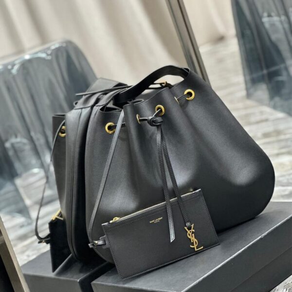 PARIS VII LARGE FLAT HOBO BAG IN SMOOTH LEATHER - 图片 3