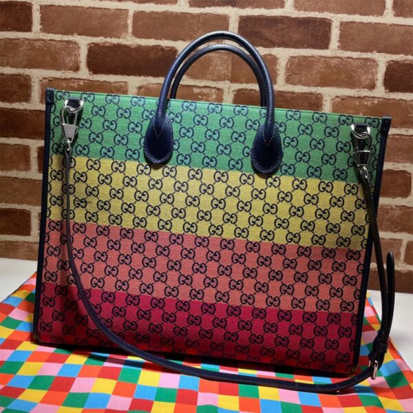 GG Multicolour large tote bag - 图片 4