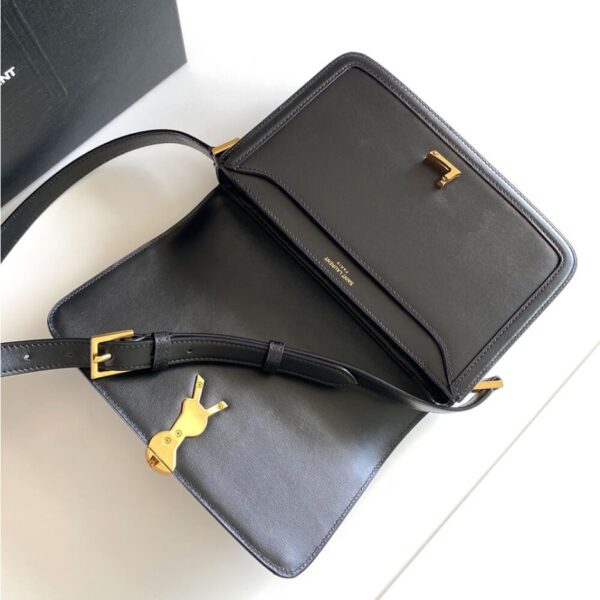SOLFERINO MEDIUM SATCHEL IN BOX SAINT LAURENT LEATHER - 图片 6