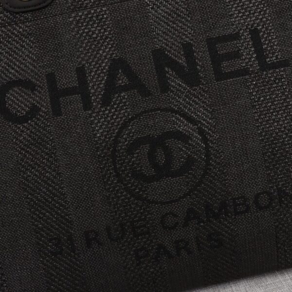 CHANEL Woven Straw Raffia Striped Medium Deauville Tote - 图片 6