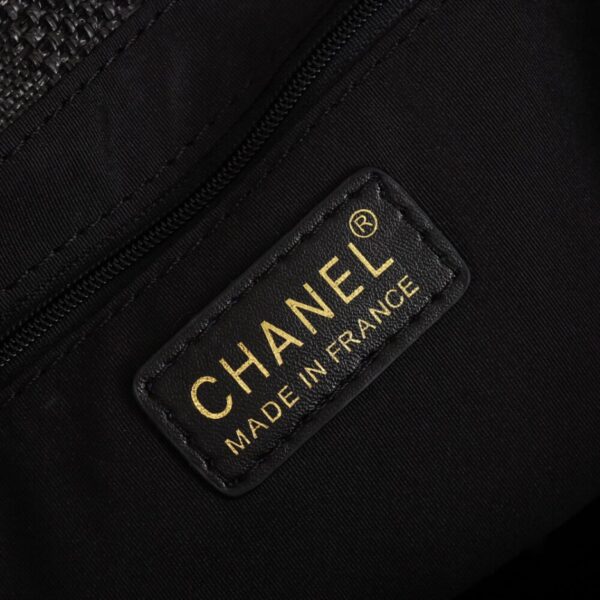 CHANEL Woven Straw Raffia Striped Medium Deauville Tote - 图片 7