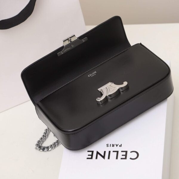CELINE CLAUDE shiny cowhide leather chain shoulder bag - 图片 7
