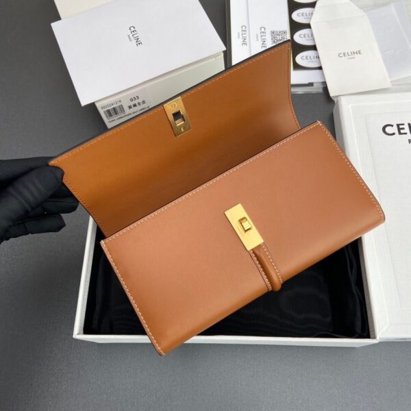 CELINE 16 Large Wallet in Shiny Calf Leather - 图片 7