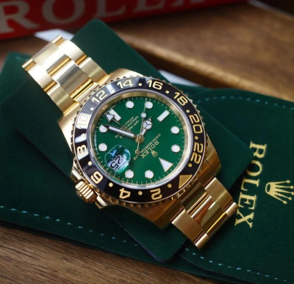Rolex GMT-Master II Yellow Gold Automatic Green Dial Men's Watch 116718-LN-78208 - 图片 8