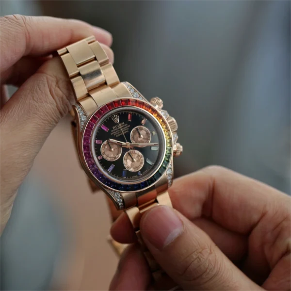 Rolex 116595 RBOW Cosmograph Daytona Rainbow 18k Rose Gold - 图片 9